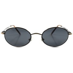 Classic Indie Retro Fashion Bronze Mens Womens Hip Vintage Round Oval Sunglasses