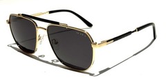 MOCCA Caravan Savanna Sunglasses POLARIZED Black Lens With Gold Frame 55mm