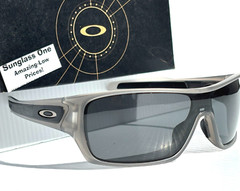 NEW Oakley TURBINE ROTOR Matte Grey POLARIZED Galaxy Black Lens Sunglass 9307