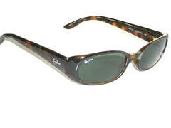 RAY-BAN RB2129 902 SLEEK TORTOISE SIDESTREET G15 UV NARROW FUGITIVES SUNGLASSES