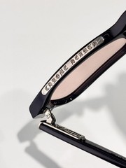 Chrome Hearts KEEPER Eyeglasses 55-21-142 Black Rectangle Frame 925 Silver