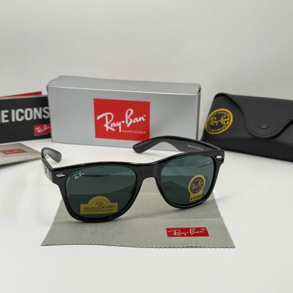 Ray-Ban RB2140 Wayfarer Sunglasses 50mm Black Frame Black Lens UV Protection