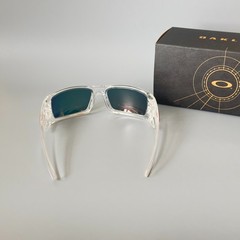 Oakley Gascan OO9014 Polarized Sunglasses Clear Frame Ruby Iridium Lens