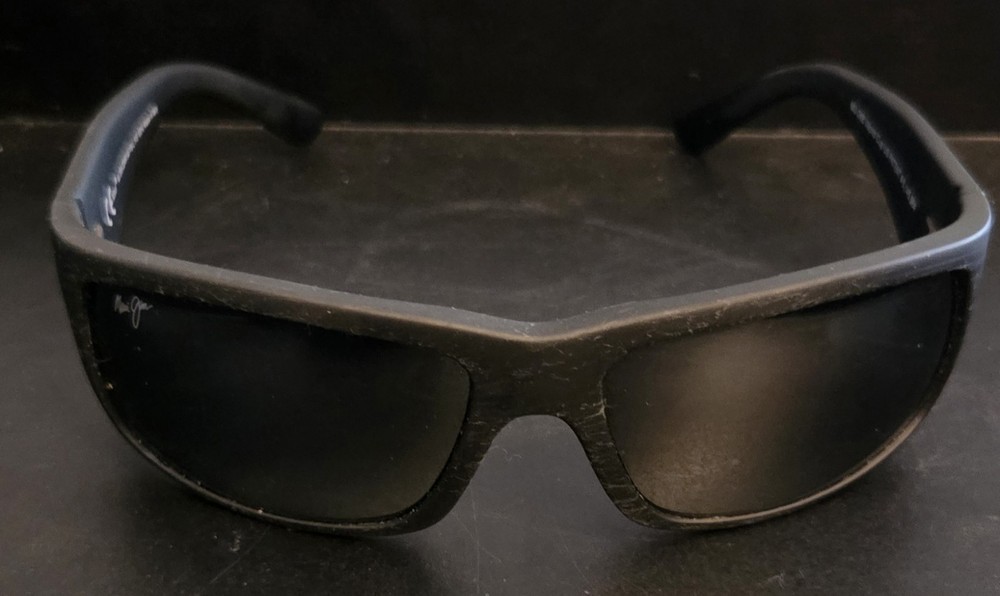 Maui Jim World Cup MJ 266-02MR Black Rubber Polarized Sunglasses Gray