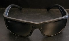 Maui Jim World Cup MJ 266-02MR Black Rubber Polarized Sunglasses Gray
