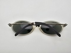 Ray-Ban B&L W2390 Orbs Ellipse Matte Crystal Frame G-15 Silver Mirror Sunglasses