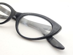 Vintage Safilo Fedra Wood-Grain Brown Cat-Eye Eyeglass 5 3/4 Frame Only