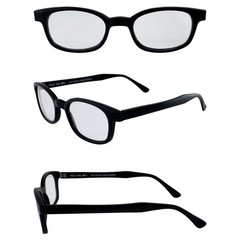 X-KDs Motorcycle Riding Glasses Matte Black Frame Clear Lens