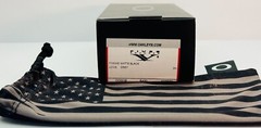 New Oakley Fives Squared Sunglasses / Matte Black / USA Flag / 009238-33