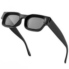 Thick Square Frame Sunglasses for Women Men Chunky Rectangle Polarized Sunglass