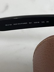 Ray-Ban “New Wayfarer” RB2132 901 52-18 145 3N Sunglasses. Unisex