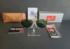 Ray-Ban Aviator Sunglasses RB3026 Large 62-14mm Gold Frame & Green Lenses L2846