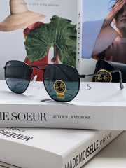 Ray-Ban RB3548N Black Frame Gray Lens Hexagonal Sunglasses