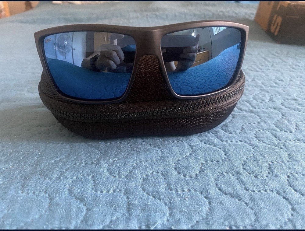 Costa Del Mar Rinconcito Black Frame & Blue Mirror Polarized Sunglasses 580P
