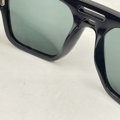 Ray Ban Corrigan Geometric Square Full Rim Sunglasses RB4397 Black/Green