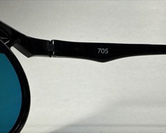 Bolle’ Reflective light Sunglasses Black 705 Oval Nylon Orange Mirror Lenses NOS