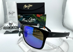 MAUI JIM RED SANDS MJ B432-2M MATTE BLACK W/ BLUE HAWAII POLARIZED SUNGLASSES