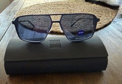 Zeiss ZS23123SLP Satin Blue Aviator Sunglasses Magnetic Clip On 56-14-140 NWT