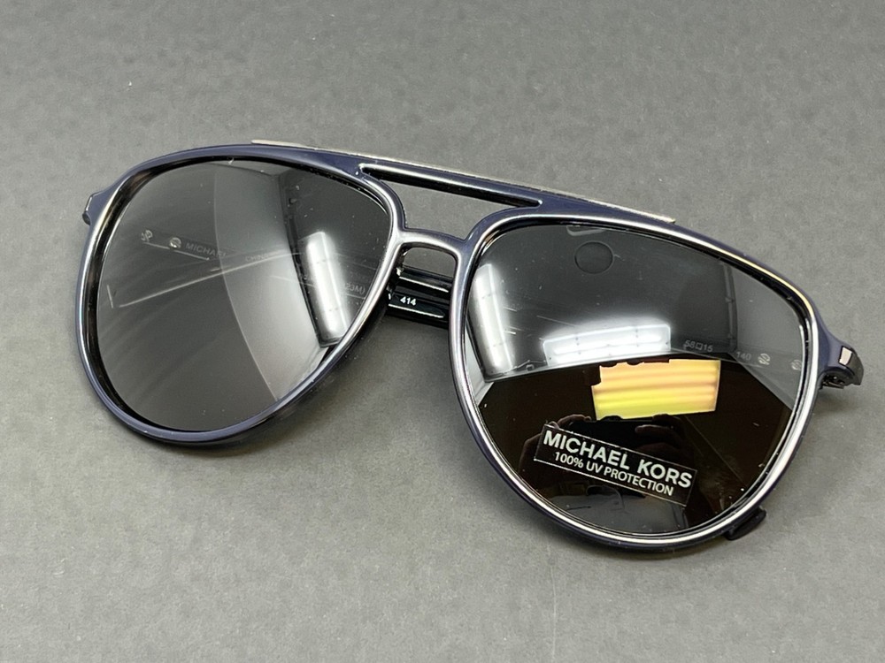 Michael Kors Randall MKS823M-414 Navy 58mm Gray Lens Aviator Men’s Sunglasses
