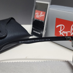 Ray-Ban RB3016 Sunglasses Clubmaster Classic Black Frame Glass Gray Lens 51 mm
