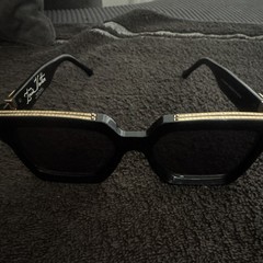 Black Rectangular Sunglasses Black Tinted Lenses Unisex Adults