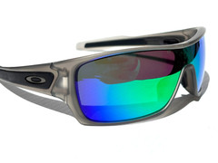 NEW Oakley TURBINE ROTOR Matte Grey POLARIZED Galaxy Jade Lens Sunglass 9307