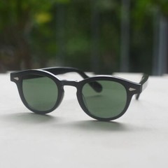 Vintage green sunglasses johnny depp black galsses mens green glass lens glasses