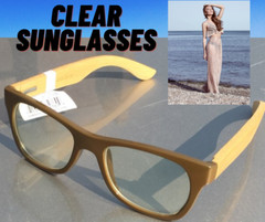 CLEARANCE Bamboo OLIVE Green Wood COLLECTION Carpentier Clear GLASSES SILVANO