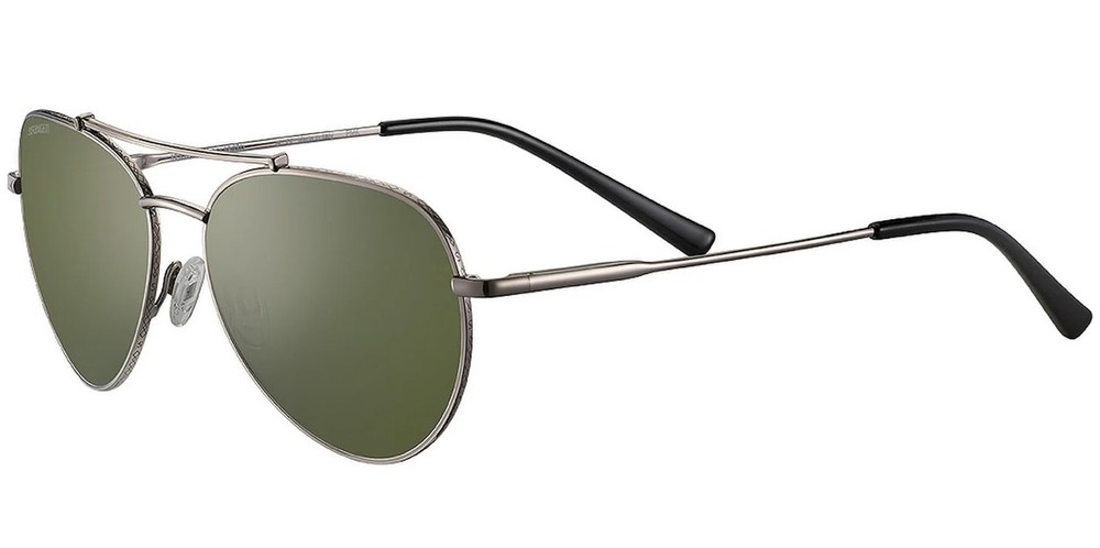 Serengeti Pete Polarized Photochromic Gunmetal Aviator w/ Glass Lenses – Italy
