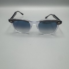 Ray-Ban Hawkeye Sunglasses RB 2298F 1355/3F Grey on Clear Blue Glass 54mm w/Case