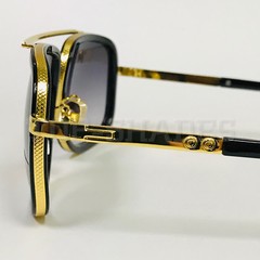Mens Metal Sunglasses Shades Gold Frame/Bar Oversize Square Designer Quality