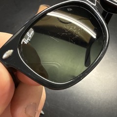 Ray-Ban New Wayfarer Matte Black RB2132 55mm G-15 Green Lense #1