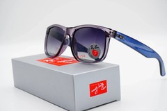 Ray-Ban RB4165 Justin Polarized Sunglasses Classic Blue Frame Gray Lens 54MM