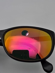 Charmant Chameleon 4915 Black Frame Multi-Color Mirror Glass Lens Sunglasses