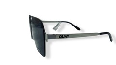Quay Australia Unisex Sunglasses POLARIZED Backstage Pass Gunmetal Silver /Black