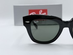 Ray-Ban State Street RB 2186 901/31 Black Frame 49mm G15 Lenses Unisex sunglass