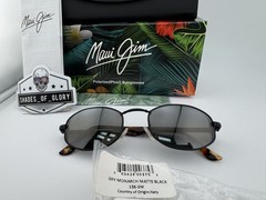 MAUI JIM MONARCH MJ156-2M MATTE BLACK TORTOISE NEUTRAL GREY POLARIZED SUNGLASSES