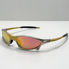 Oakley Penny X-Metal Sunglasses Silver Frame Fire Iridium Lens Vintage
