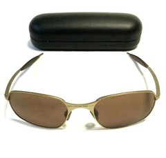 RARE VINTAGE OAKLEY SQUARE WIRE GEN 1 SUNGLASSES Matte Gold Frame Bronze Lenses