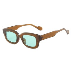 Small Rectangle Sunglasses Candy Color UV400 Square Frame Casual Travel Wear