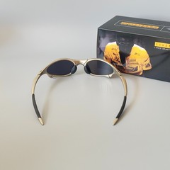 Oakley Penny & Juliet X-Metal Sunglasses Silver Alloy Frame Black Lens
