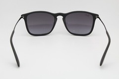 Ray-Ban RB4187 CHRIS Sunglasses in Rubber Black and Light Grey