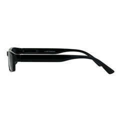 Small Rectangular Frame Sunglasses Spring Hinge Unisex Black UV 400