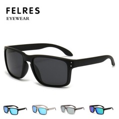 FELRES Men Women TR90 Polarized Sport Sunglasses Square Cycling Fishing Glasses
