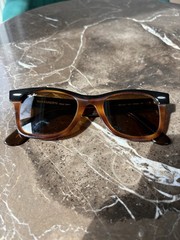 Ray-Ban Wayfarer II Vintage 70s 80s RB2143 Made in Italy Tortoise Sunglasses