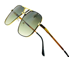 Men Sunglasses Retro Olive Green Lens Classic Designer Eye Glasses