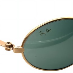 Vintage Ray-Ban Orbs W2178 B&L USA Gold Oval G15 Sunglasses Case Paperwork Mint