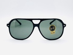 Ray-Ban RB2198 Bill 60mm Pilot Oversized Sunglasses Black Frame Green G-15 Lens