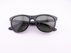 Ray-Ban Sunglasses, Polarized Lenses, RB 4184 601/9A 3P Black, 54-17-145, Brazil