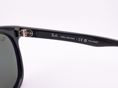 Ray-Ban Sunglasses, Polarized Lenses, RB 4184 601/9A 3P Black, 54-17-145, Brazil